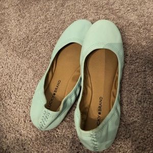 Mint green flats